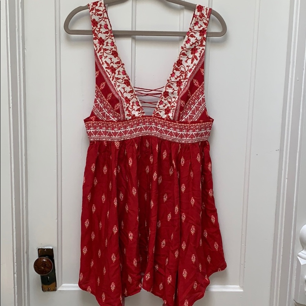 Red Flowy Dress
